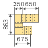 Càlcul de la mida d'una escala amb tres obertures i aterratges suaus.
