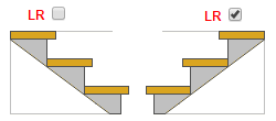 Metalo laiptai pasukti 90 laipsnių ir timpa zigzago apskaičiavimas